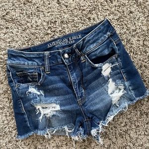 American Eagle Hi Rise “Shortie” shorts